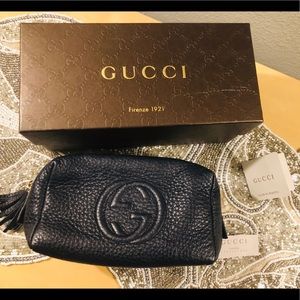 Soho Gucci leather makeup pouch